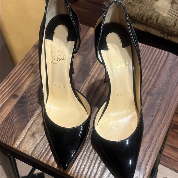 Christian Louboutin Shoes - Christian Louboutin Black Heels with Pointed Toe and Stiletto Heel